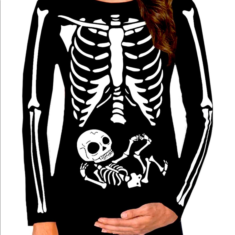Large maternity long sleeve Halloween shirt